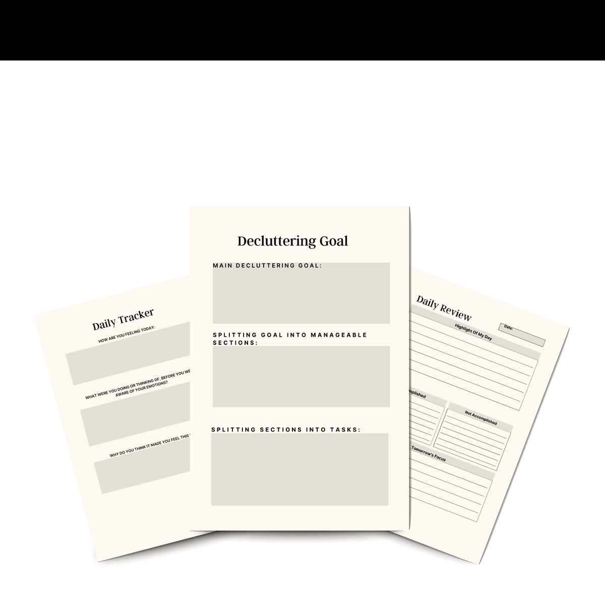 Digital ADHD planner and mental health workbook with therapy worksheets, anxiety journal, depression workbook, self-care tools, and trackers for productivity and well-being