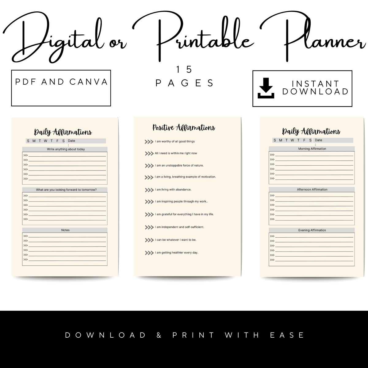 Gratitude Guide: A digital mental health workbook and anxiety journal with daily exercises and mental health worksheets for self-care and stress relief. Perfect gift for someone with anxiety, depression, or as part of a mental health care package or self-care gift.