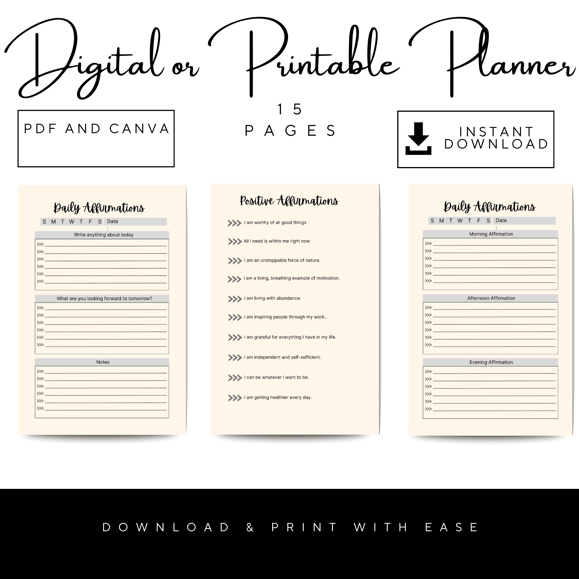 Gratitude Guide: A digital mental health workbook and anxiety journal with daily exercises and mental health worksheets for self-care and stress relief. Perfect gift for someone with anxiety, depression, or as part of a mental health care package or self-care gift.