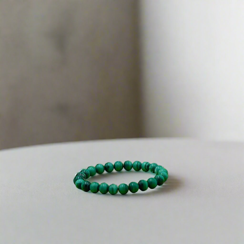 Mental Health Malachite Gemstone  Bracelet for anxiety relief, emotional healing, mental health support and spiritual gifts.