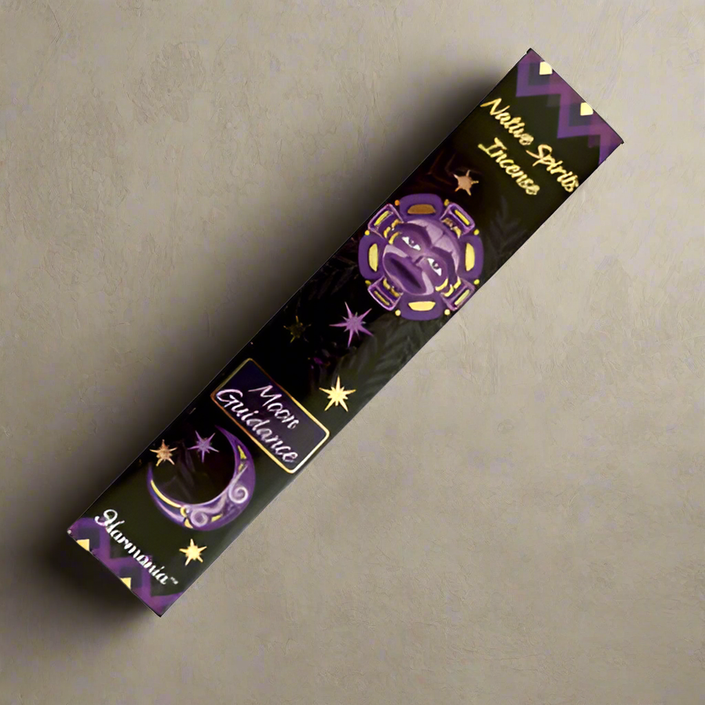 Moon Guidance Sacred Jasmine Incense Sticks for calming, feminine energy and spiritual rituals, to be used on incense holders.