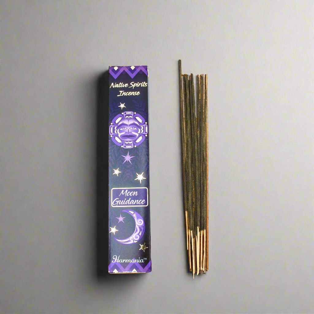 Moon Guidance Sacred Jasmine Incense Sticks for calming, feminine energy and spiritual rituals, to be used on incense holders.