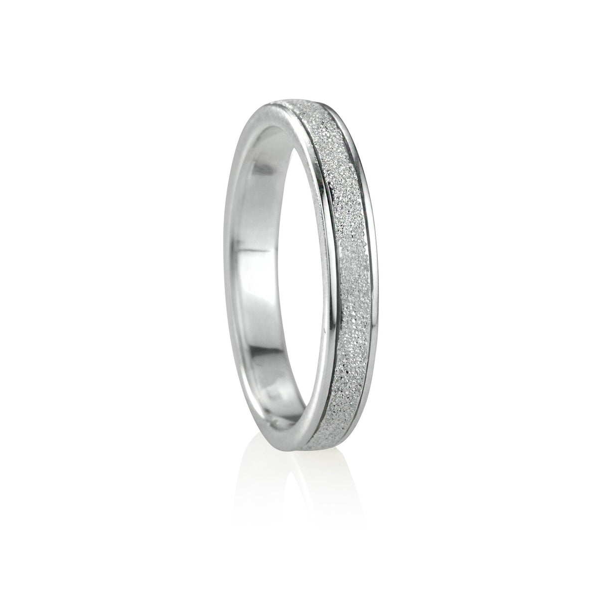 Sterling Silver Stardust Fidget Ring for kids and adults with Sandblasted Spinning Band – A versatile fidget ring designed for mindfulness, positivity, and mental wellness.