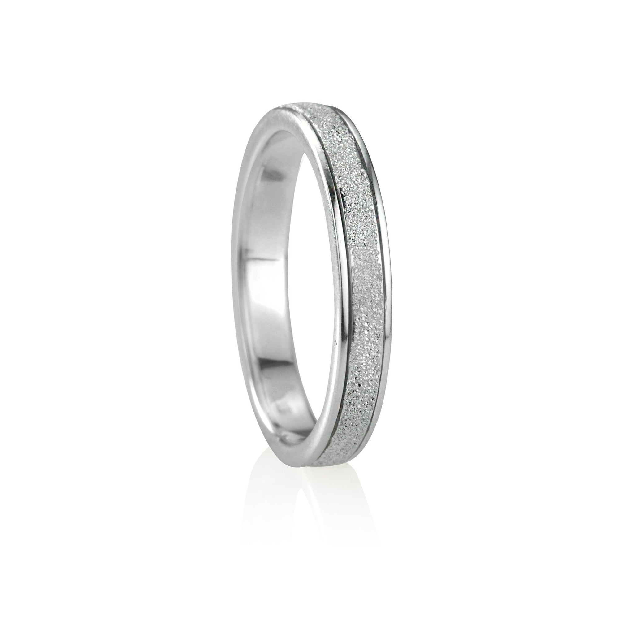 Sterling Silver Stardust Fidget Ring for kids and adults with Sandblasted Spinning Band – A versatile fidget ring designed for mindfulness, positivity, and mental wellness.