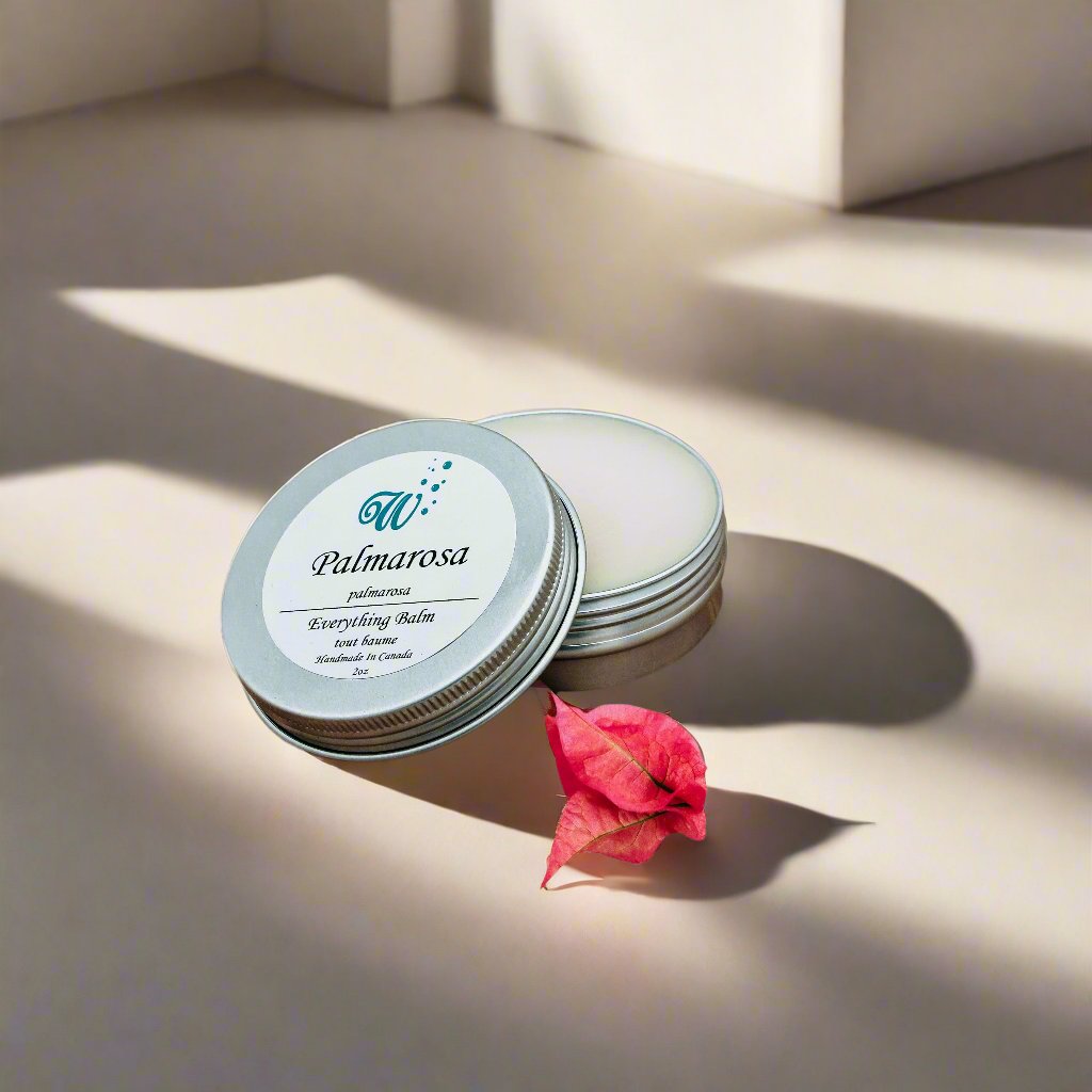 Palmarosa 100% Vegan Healing Balm for emotional balance, hydration, and self-care.