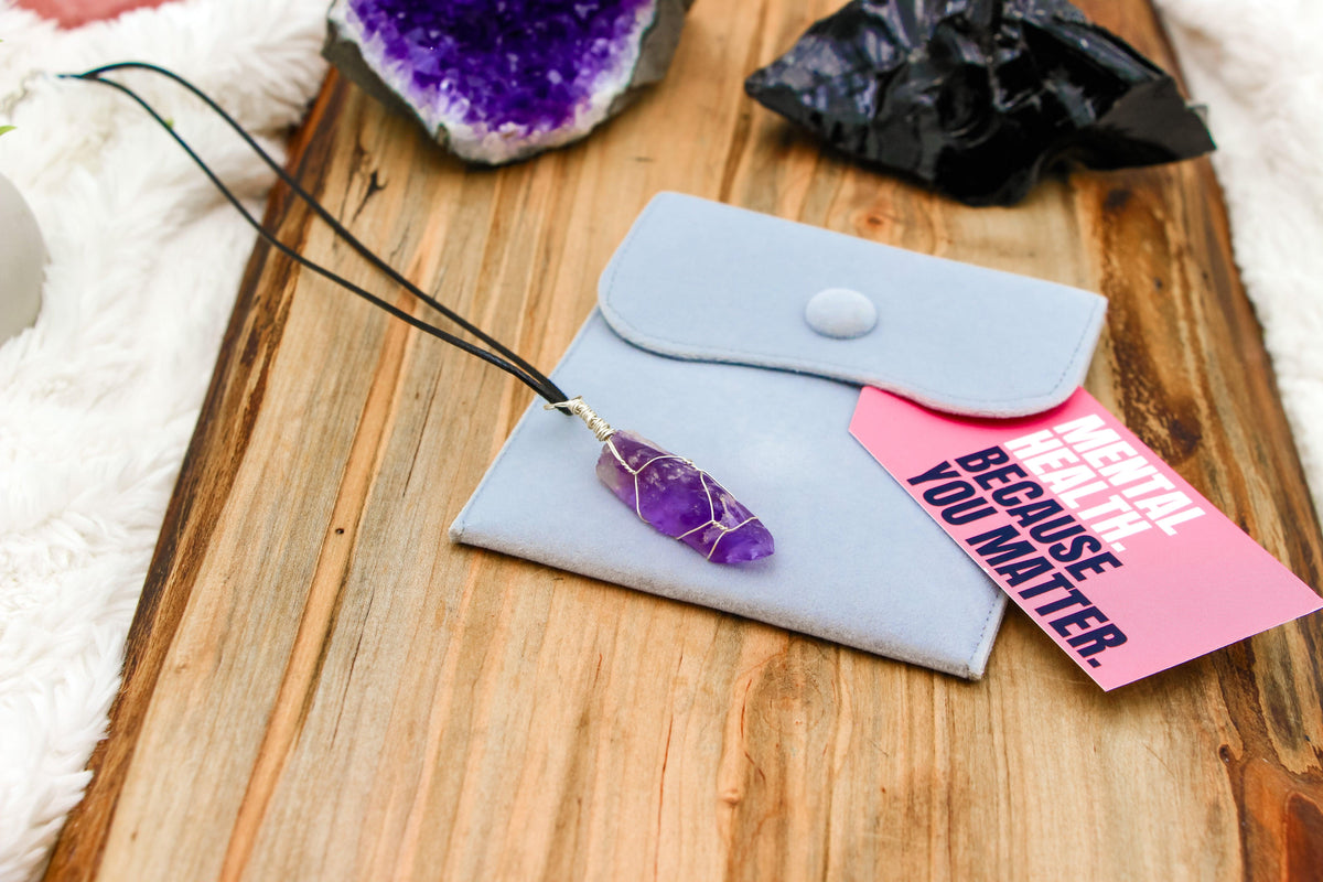 Amethyst Necklace is the perfect gemstone jewelry for stress relief, anxiety relief, and emotional balance, as it uses the best healing crystals for anxiety, making it great for spiritual gifts.