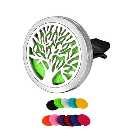 Essential oil Vent Clip Tree of Life design, portable essential oil diffuser, car vent clip, anxiety relief tool, self-care accessory.