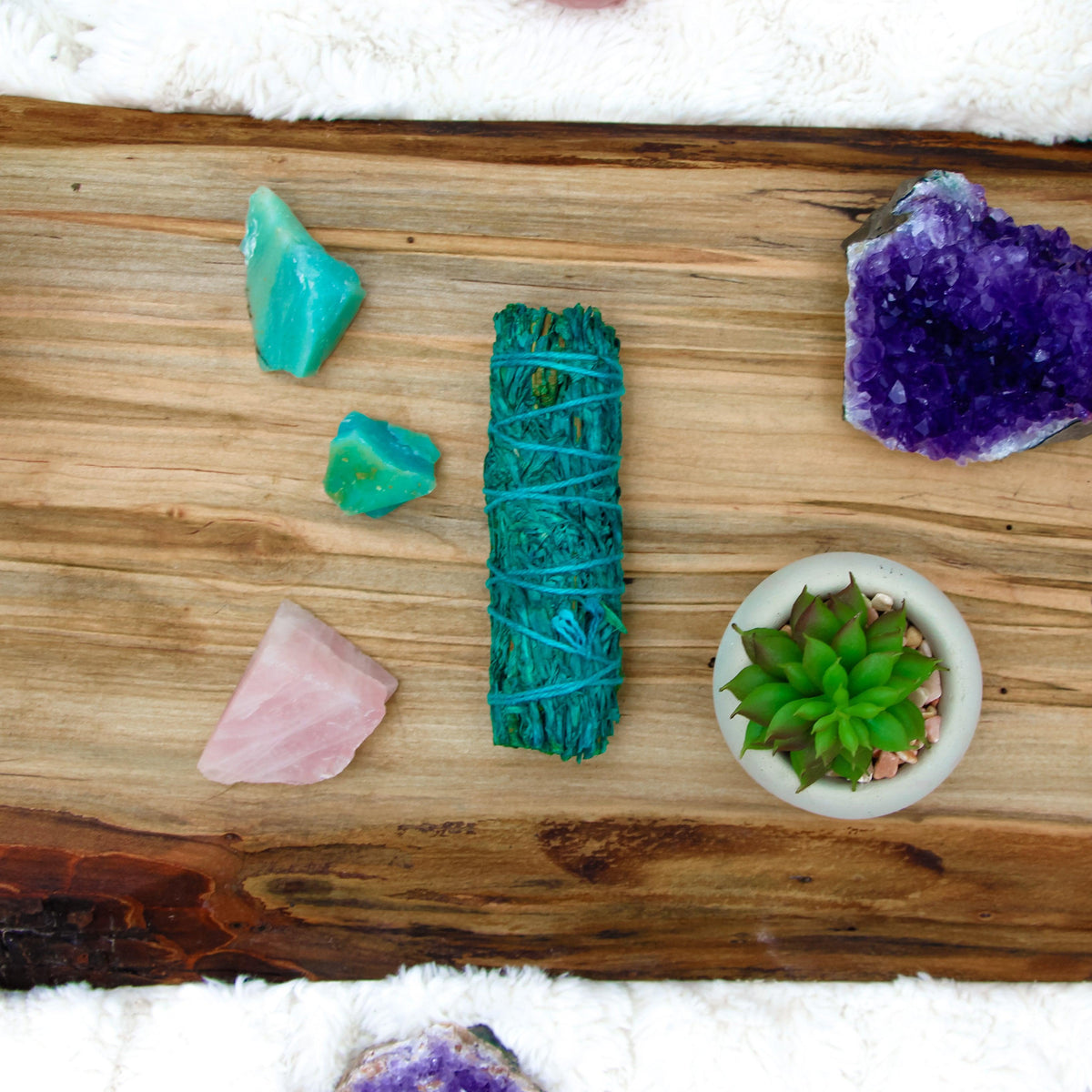 Nag Champa Mountain Sage Bundle 4-inch for energy cleansing, smudging rituals, spiritual gifts, healing energy, and positive vibrations.