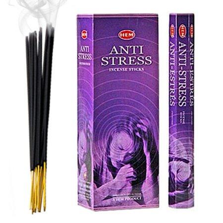 Anti-Stress Incense Sticks Pack of 6 by HEM for relaxation, stress relief, aromatherapy, self-care gifts, mental health products, wellness gifts, and incense for anxiety