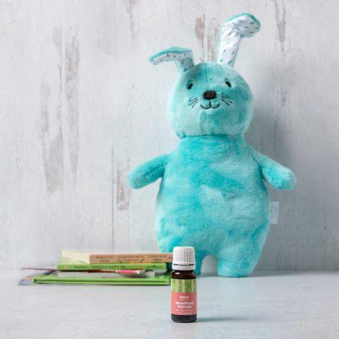 Aroma Plush Briar Bunny with KidSafe essential oils, Safety Scent Cartridge, plush toy for calming kids, aromatherapy gifts, and essential oil diffuser toys